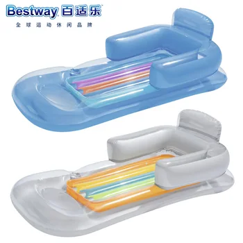 

Outdoor Swimming Backrest Inflatable Floating Row Recliner Single Floating Bed Waterbed Beach Mat Basking Cushion Beach Chair