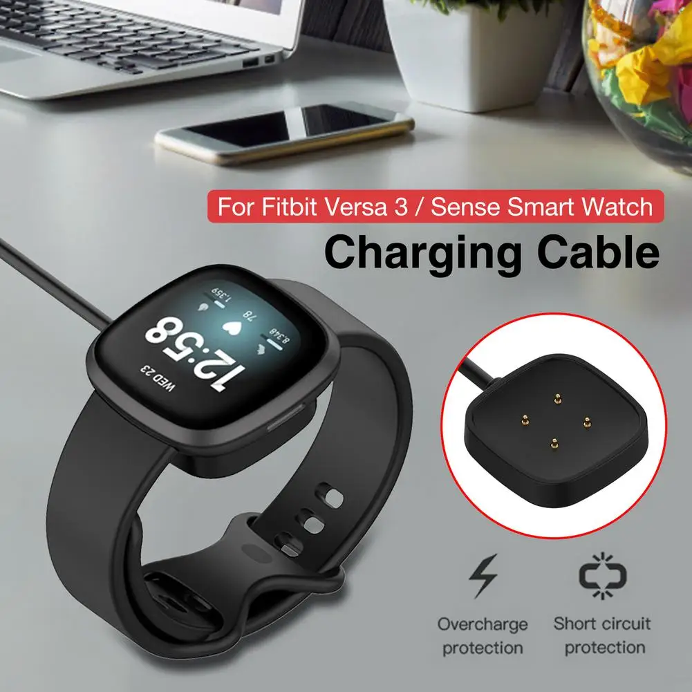 

viugreum Smart Watch Charging Base High Quality Charging Cable Dock Safe Charger Stand For Versa 3 Watch -Fitbit Versa3/Sense