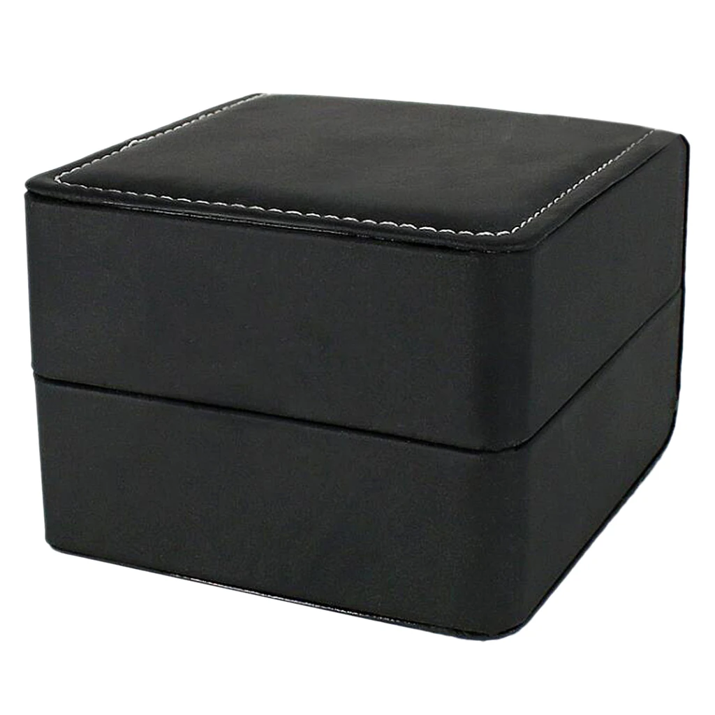 Квадратные 10x10x7 см черные наручные часы из искусственной кожи коробка для хранения подарочный футляр для украшений