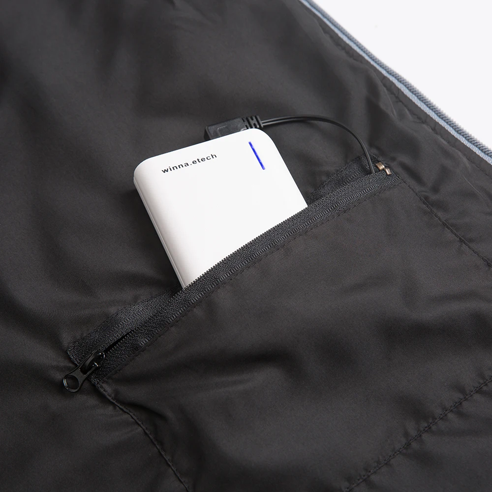  Chaqueta con calefacción eléctrica de carga USB para invierno chaqueta térmica a prueba de viento p