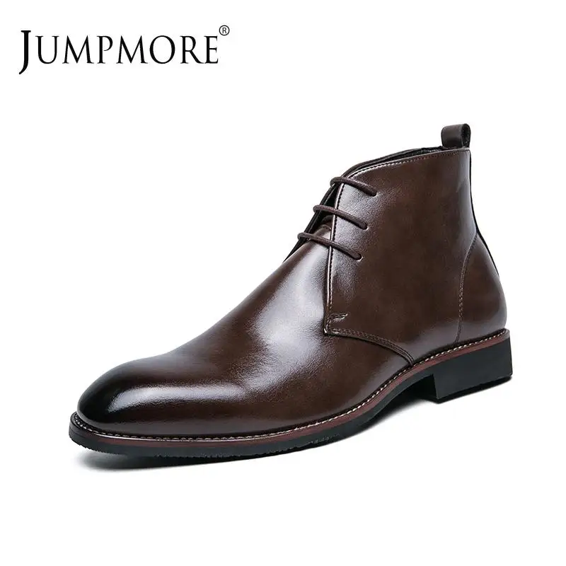 Men Leather Boots Pointed Casual Shoes Ankle Boots Size 38-48 men leather boots,men pointed toe boots