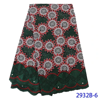 

African Fabric Lace Dry Lace Fabrics High Quality Cotton Lace Fabric Nigerian Green Dry Lace Fabric For Sewing Cloth GD2932B-6