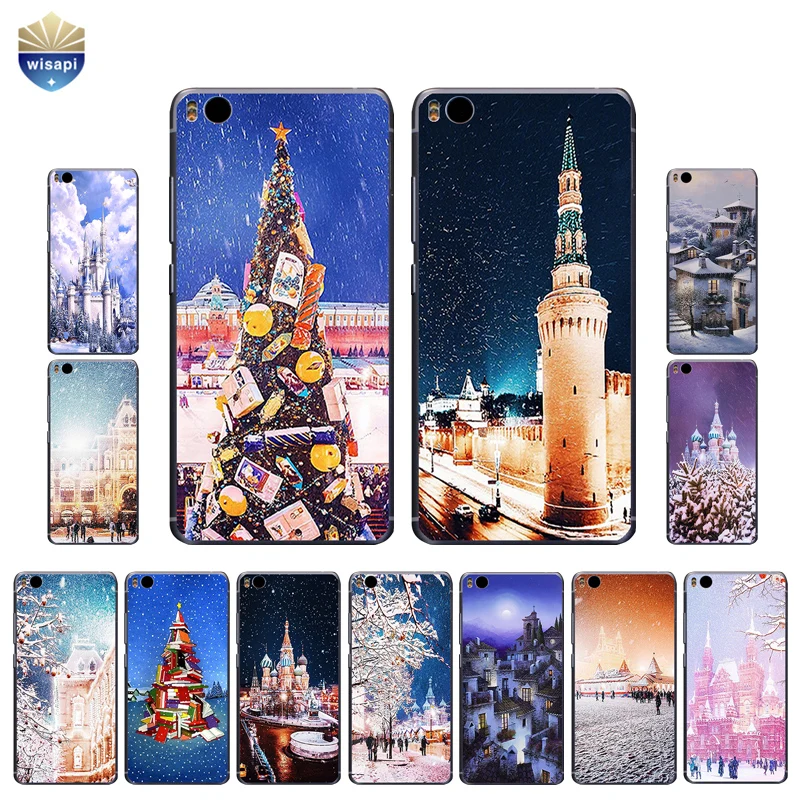 Phone Case For Xiaomi 5C Mi5 Mi5S Shell 5S Plus Cover Soft TPU for 6 Snow World Design Painted | Мобильные телефоны и