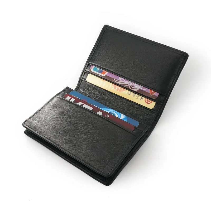 

Business Men Genuine Leather Card Case Large-Volume Bank Gift Sheepskin Business Card Holder Leather Name Card Holder Wallet