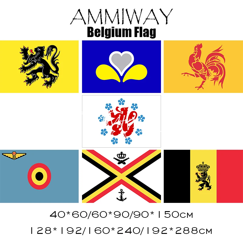 AMMIWAY флаг Бельгии флагмандрия Брюссель столица валония немецкое сообщество в