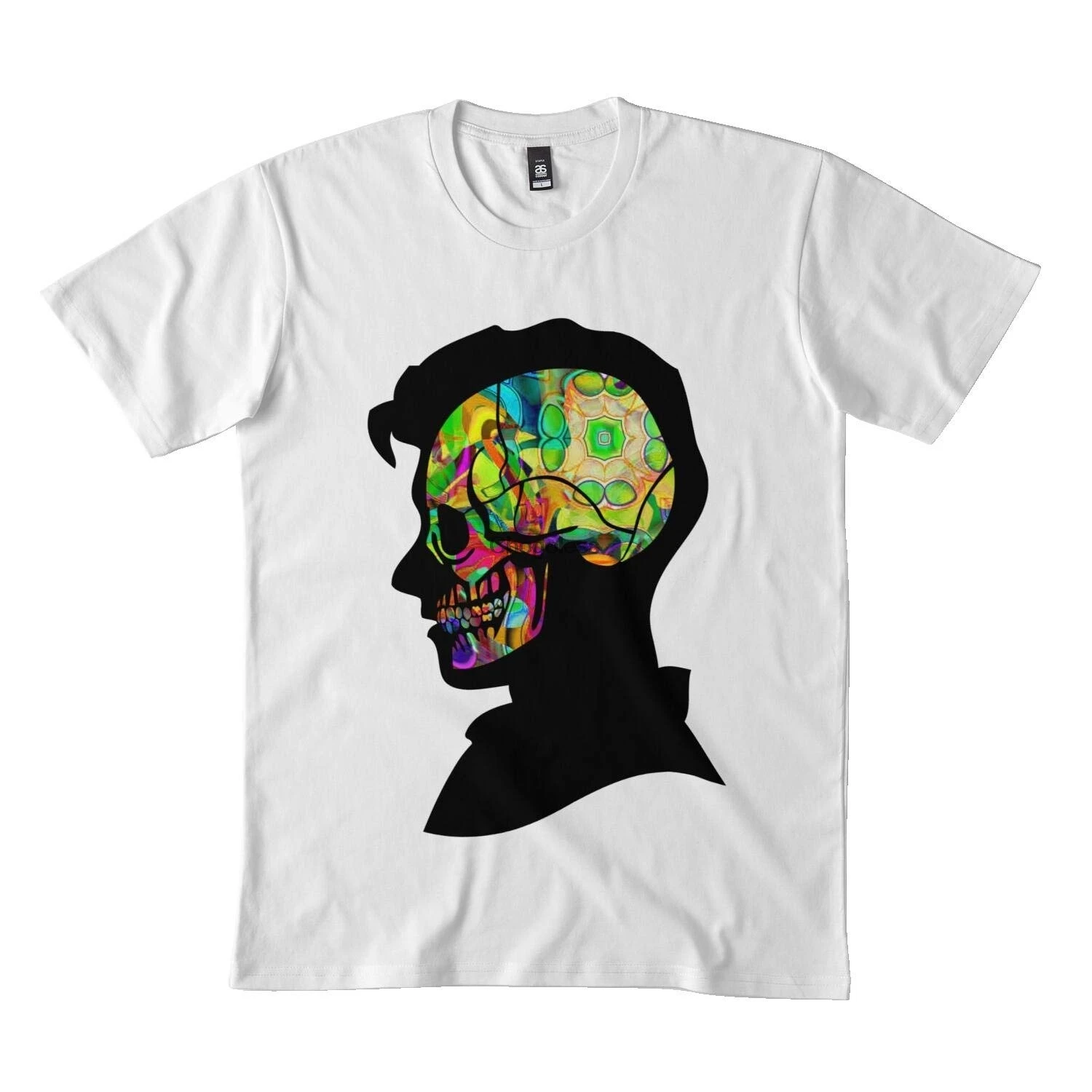 Классическая психоделическая футболка черного цвета с Алексом Тернером |