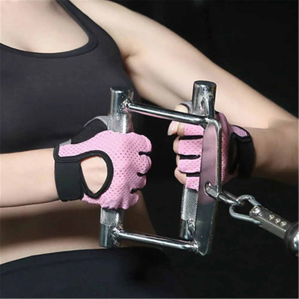 

Professional Gym Fitness Gloves Power Weight Lifting Women Men Crossfit Workout Bodybuilding Half Finger Hand Protector Cycling