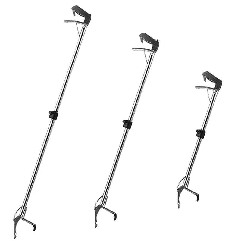 Professional Stainless Steel Snake Tong Reptile Grabber Rattle Snake Catcher Wide Jaw 3 Sizes Handling Tool with Lock M68E