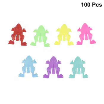 

100pcs Mini Jumping Frog Finger Pressing Frog Jumping Toys for Kids Great Party Favors Girl Boy Birthday Gifts (Random Color)