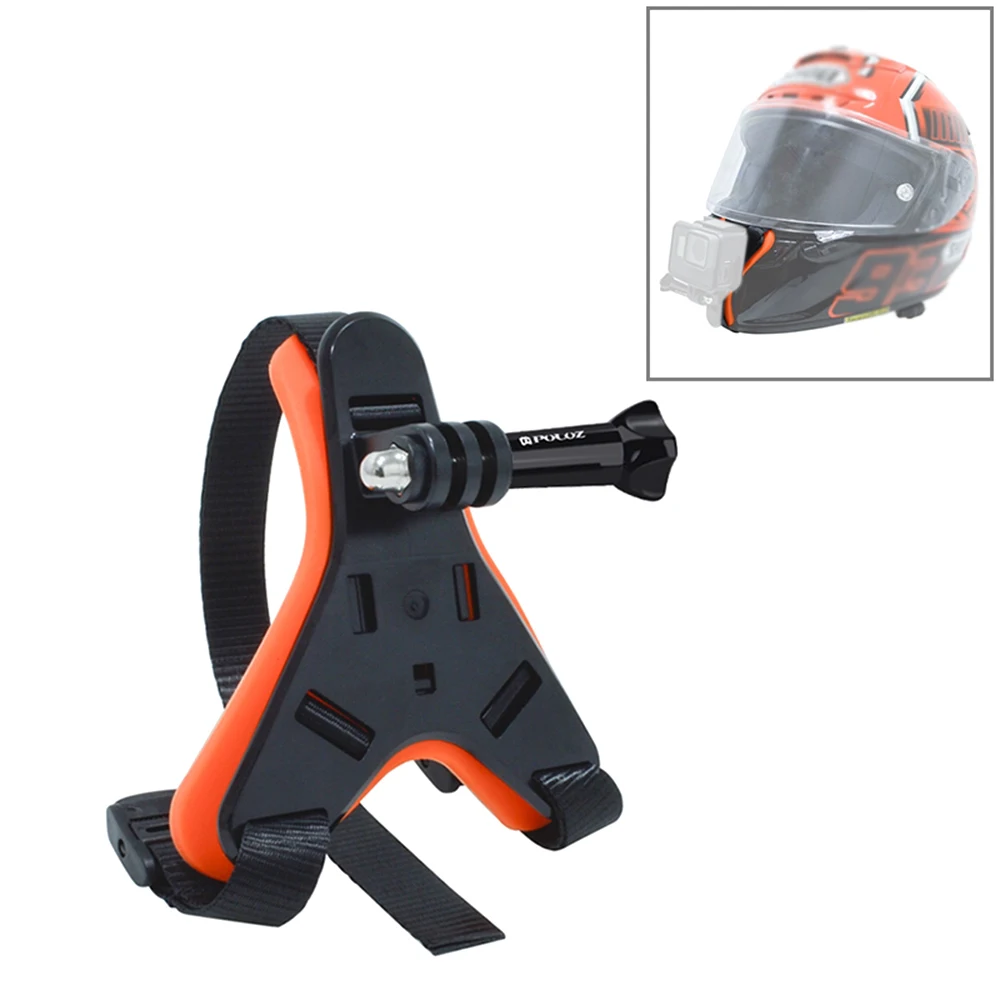 

PULUZ Motorcycle Helmet Chin Mount Holder Strap Fixing Bracket Camera Accessories for DJi Osmo Action Camera Phone Bracket