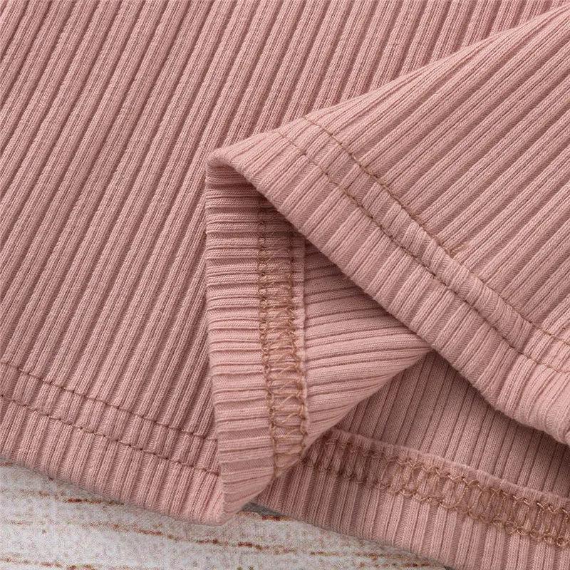 Toddler Baby Girls Long Sleeve Solid Tops+Floral Print Suspender Skirts Outfits vetement enfant fille #4J26 (5)