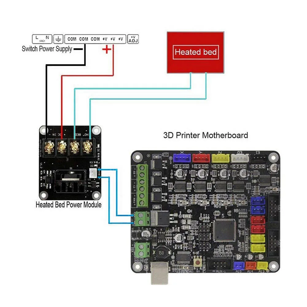 2 шт. обновленная плата MOSFET для 3D-принтера ANET A8 i3 модуль питания с подогревом кровати