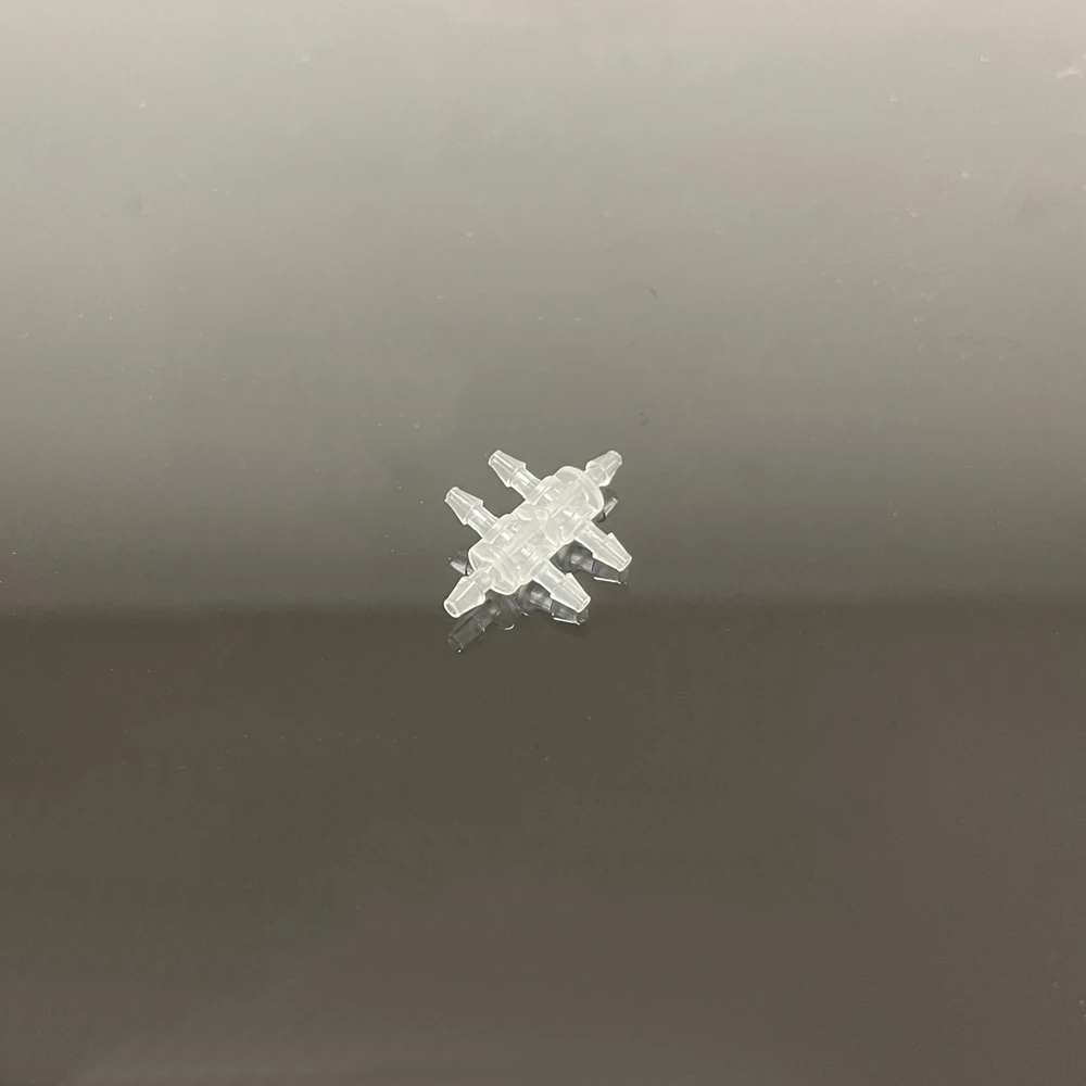 1/16 Plastic Rubber Tube Hose Barb PP Pipe Connector 6 Way Equal Coupling 10 PCS