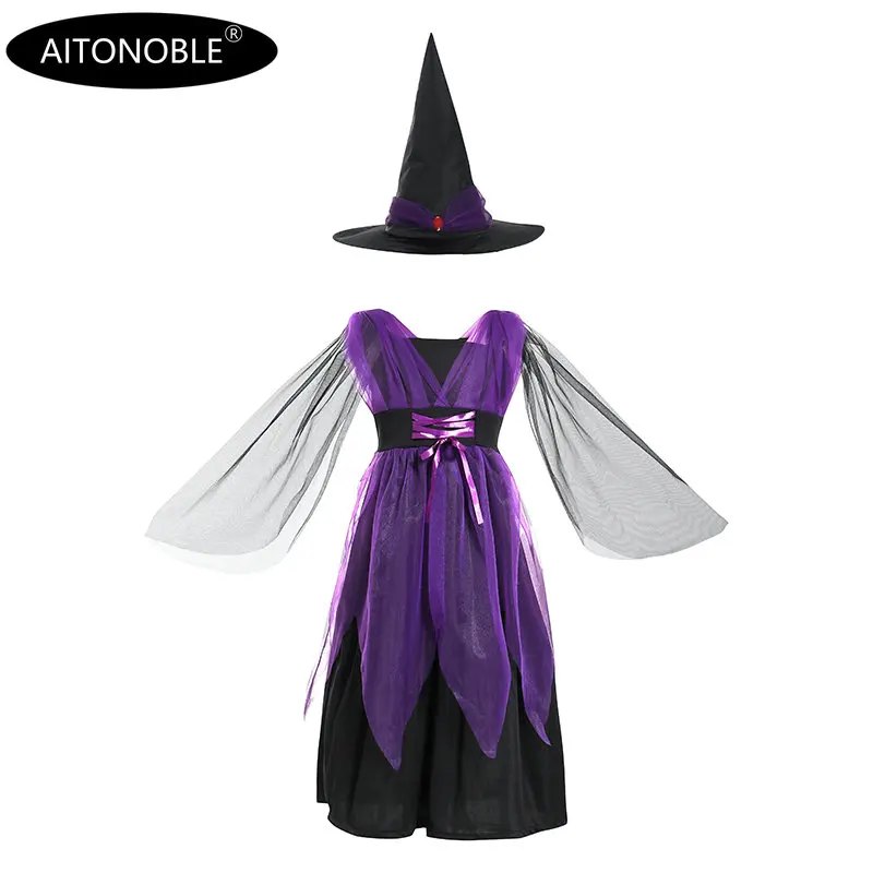 Aitonoble New Costume Child Cute Costume Supergir Dress Girl's Dress Cosplay Halloween For Halloween cosplay