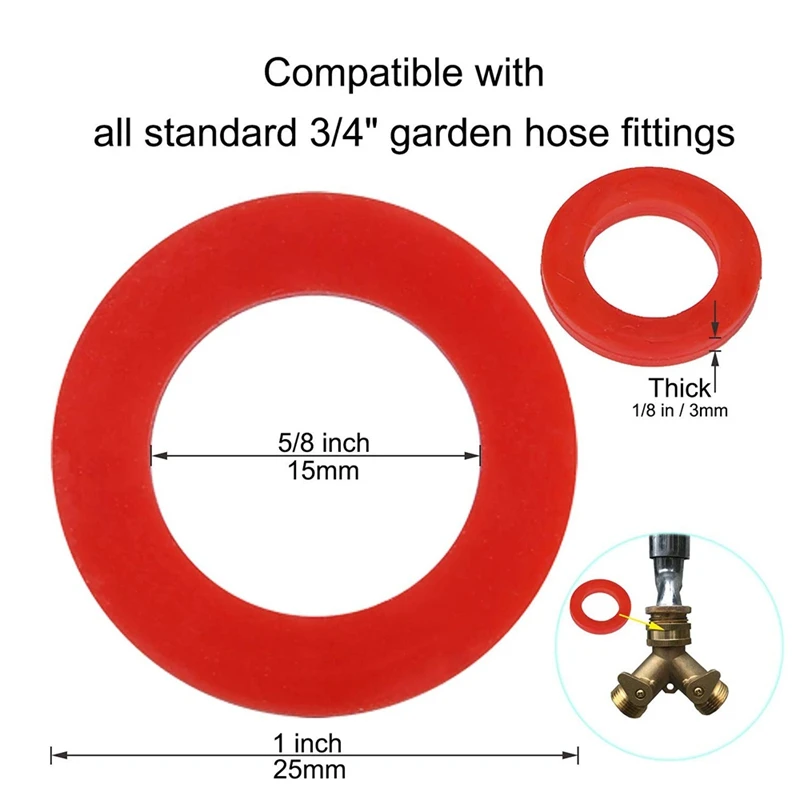 Наружный садовый шланг силиконовая шайба прокладка, 90 шт красные уплотнительные кольца силиконовая шайба прокладка комбо пакет для 3/4 дюймовый для садового шланга и ваты