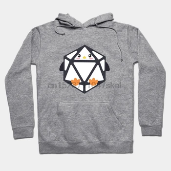 

Polyhedral 20 Sided Dice Penguin Tabletop RPG and Animal Lovers Mashup by dungeonarmory Streetwear men women Hoodies Sweatshirts