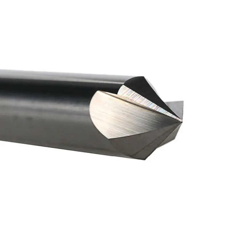 6mm 60 Degree 3 Flute Carbide Chamfer Milling Cutter Aluminium Copper Router Bit V slot End Mill 0-55 HRC