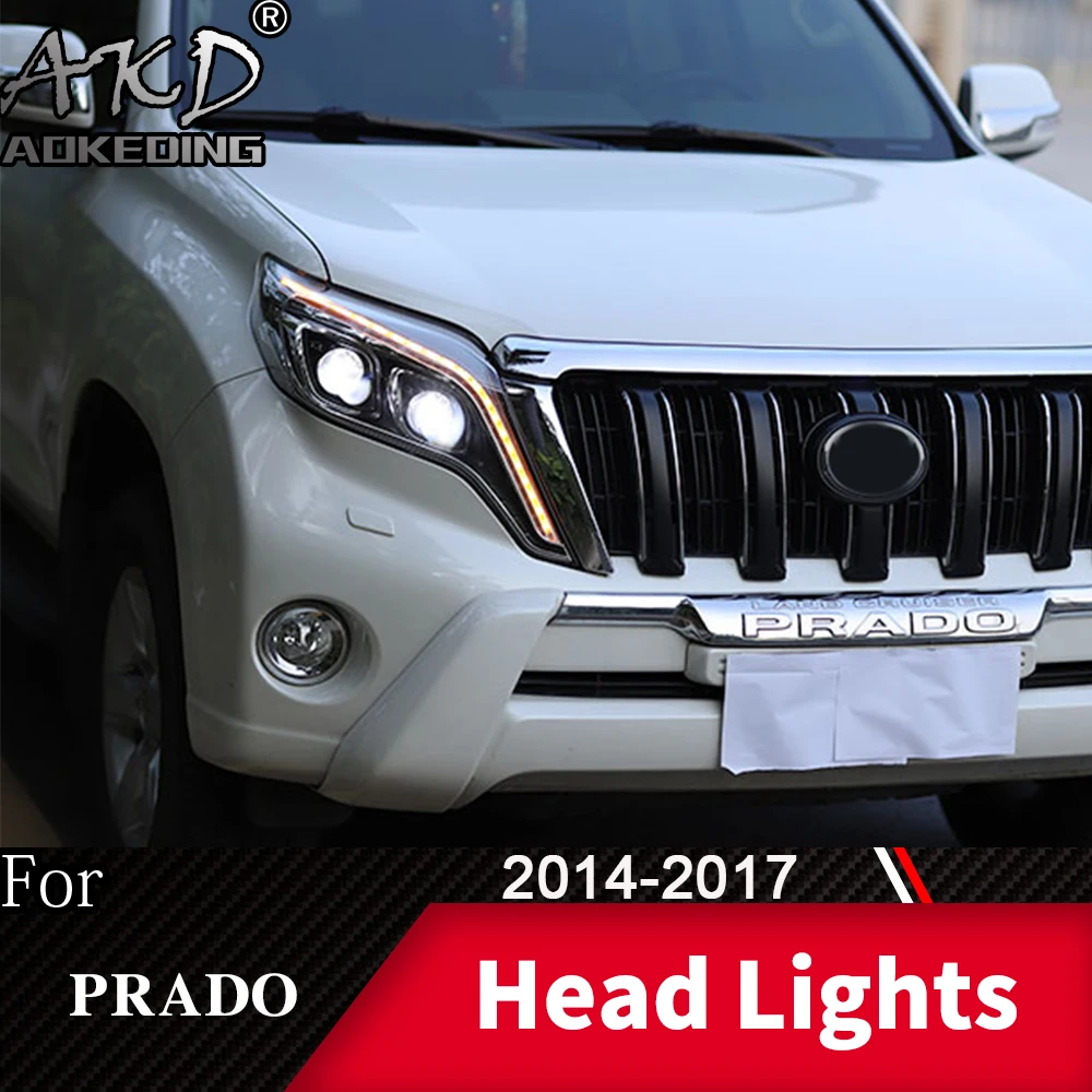 Фара для автомобиля Toyota Prado 2013- Lander Cruiser головной светильник s противотуманный светильник s дневной ходовой светильник DRL H7 светодиодный Биксеноновая лампа для автомобиля