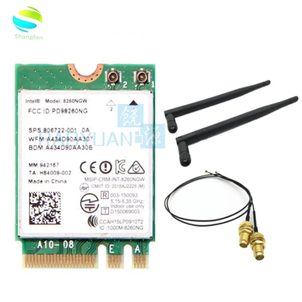 Двухдиапазонный Беспроводной постоянного/переменного 8260NGW PD92860NG 8260NGWAC 8260AC NGFF 867 Мбит/с + BT4.2 плата wireless WLAN Card SPS: 806722-001 аккумулятор большой