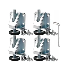 4 шт. углеродистая сталь Регулируемая высота с резьбой выравнивание скользит ноги сверхмощные металлические выравнивающие ножки для мебели и шкафа