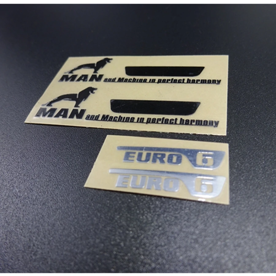 

Rc Toys Truck Body Logo Stickers + EURO 6 Decals Sets For 1/14 Scale RC Model Tractor Trailer TAMIYA MAN TGX 56325 LESU TGS