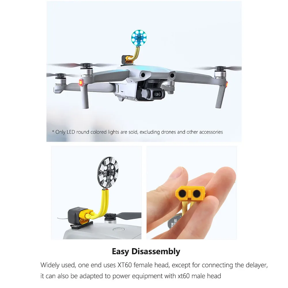 Цветной светодиодный сигнальный ночник круговой внешний фонарь для DJI Mavic 2/ Air 2
