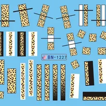 Наклейки для ногтей Водные Наклейки для ногтей тату слайдер леопардовая квадратная наклейка s дизайн украшения Маникюр Pegatina Фольга Обертывания