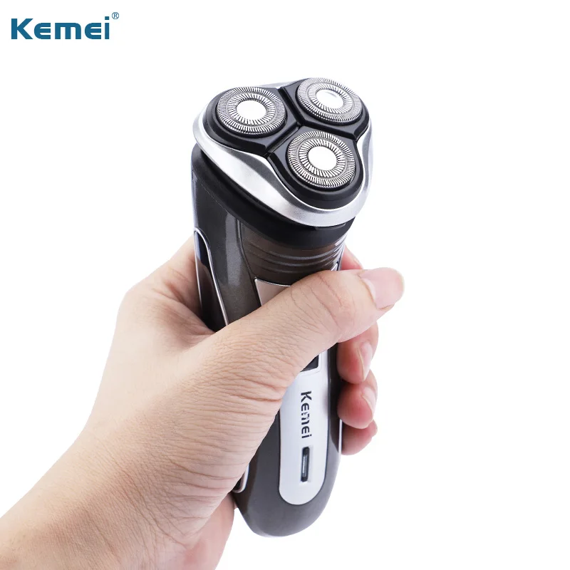 Black Kemei 2801 электробритва, Мужская Профессиональная перезаряжаемая Бритва для бороды, электрический триммер для бороды, бритва Kemei - Цвет: Black
