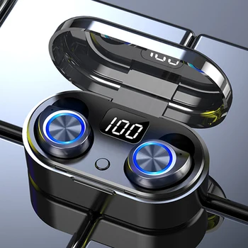 

Wireless Bluetooth 5.0 Earbuds Headset in-Ear Noise Canceling Sport Earphones TWS Touch Control Waterproof Earphones