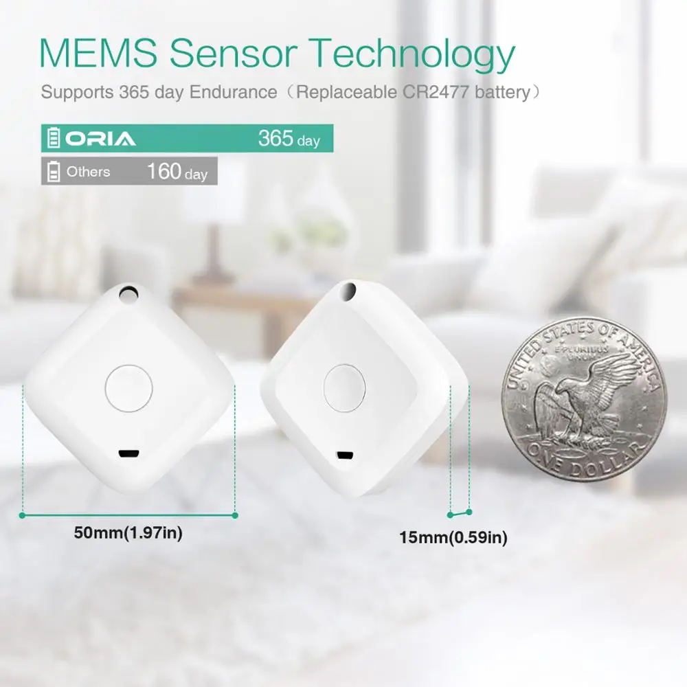 ORIA Wireless Thermometer Hygrometer Sensor Data Logger Digital C/F Indoor Outdoor Bluetooth Temperature Humidity Meter Alarm 3