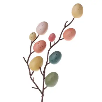

Easter Tree Decoration Branch With Painting Eggs Plastic Spring Party Supplies Home Decorations 11