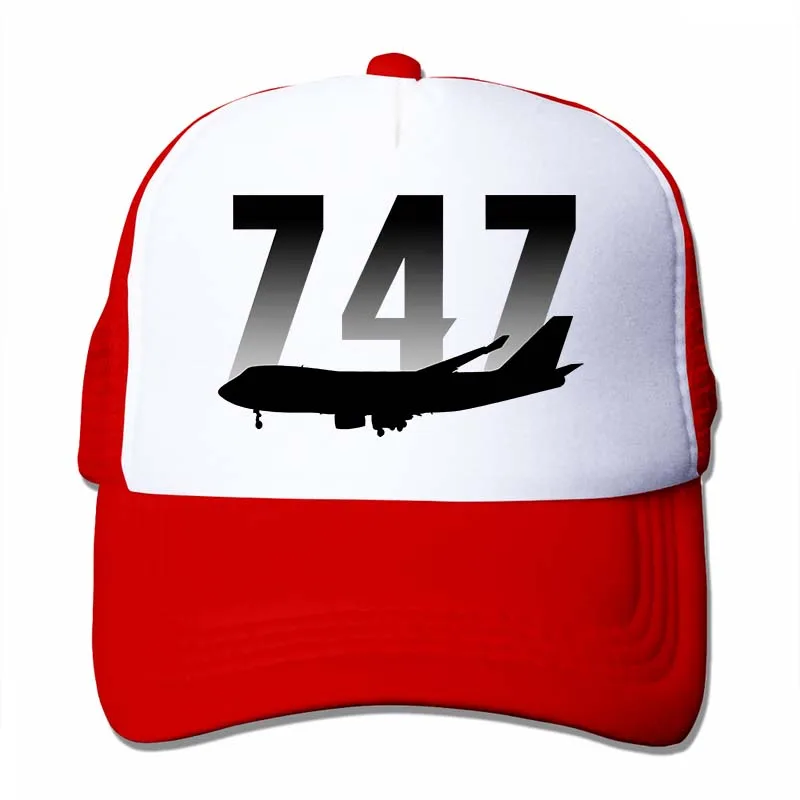 747 Baseball cap men women Trucker Hats fashion adjustable cap - Цвет: 4-Red