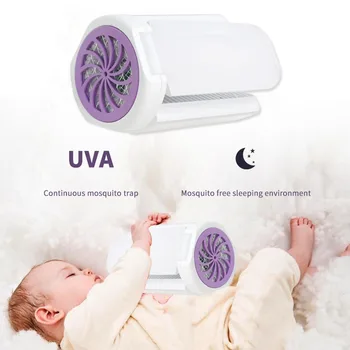 

No Radiation Insect Killer Flies Trap Lamp 180 LED E27 Mosquito Killer Ceiling Lamp Three-Blade Home Workshop Folding Light