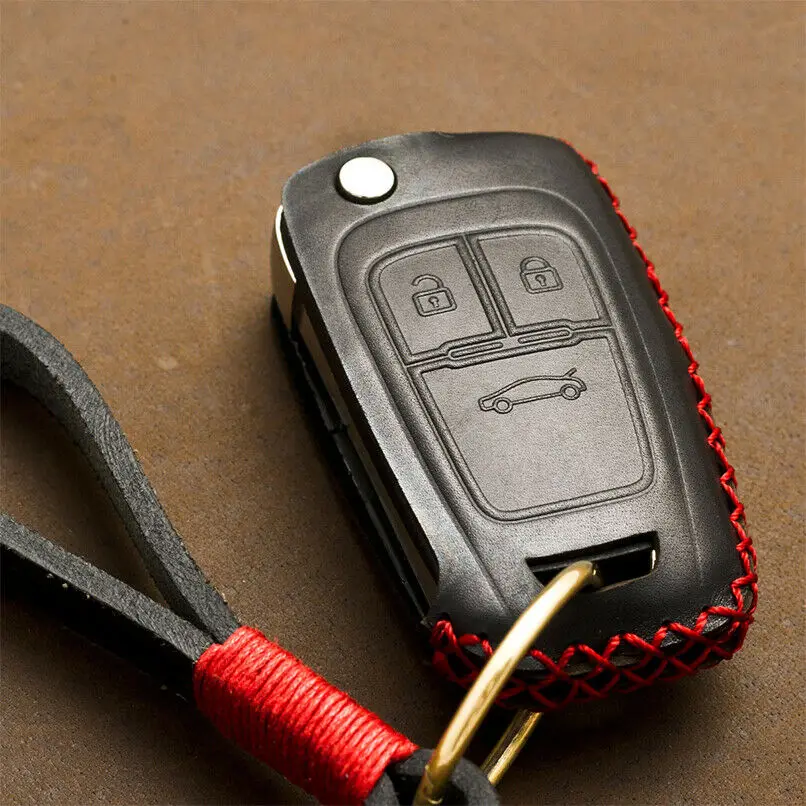 Ручной работы из натуральной кожи автомобильный брелок крышка Полный покрытый Брелок чехол оболочка для Бьюика, Шевроле, gmc