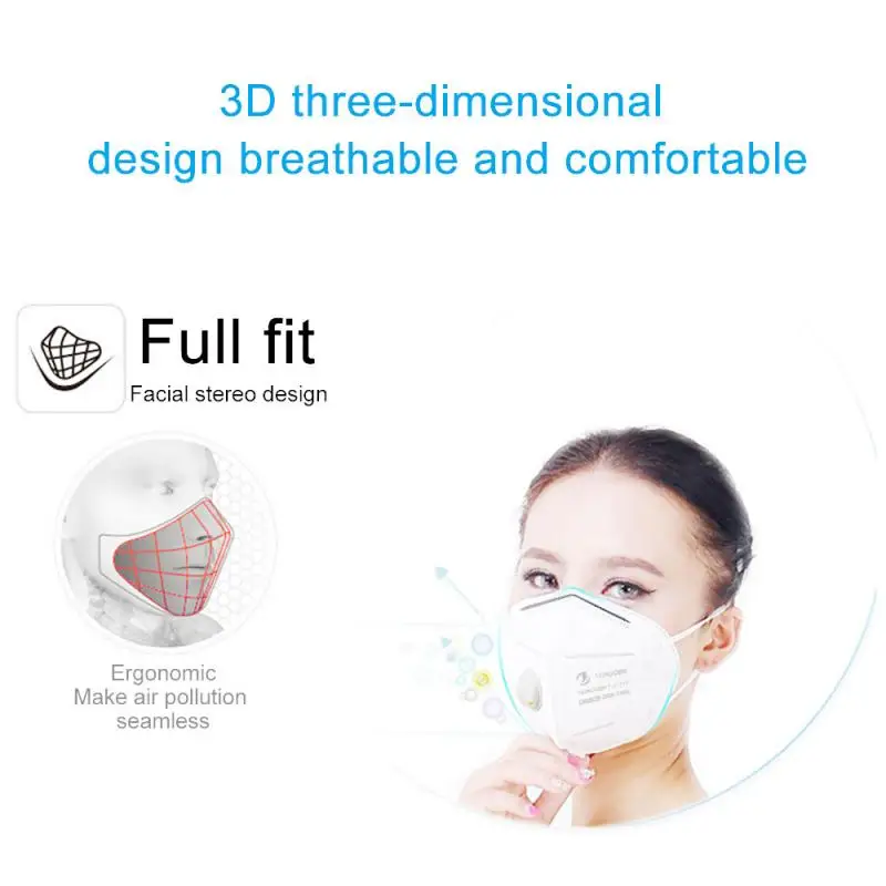 

KN95 Masks 10PCS Protective Mask Safety Mask Filtration For Dust Particulate Pollution N95 Protection Masks With Breathing Valve