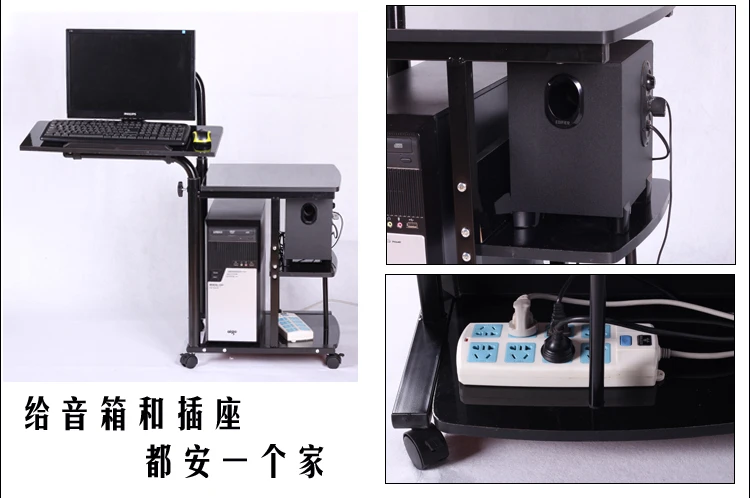 Простой бытовой подвесной мобильный настольный компьютер прикроватный столик бесшовный ленивый складной настольный компьютерный стол