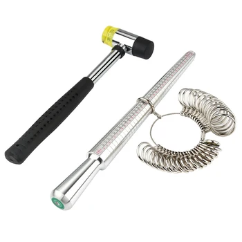 

Measuring Tool Steel Ring Size Mandrel Shaping Hammering Kit Jewelry Forming Craft