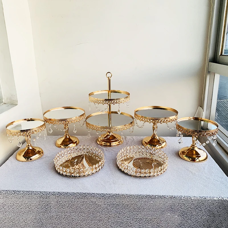 7pcs in set Подставка для торта, поднос для кексов, инструменты для торта на день рождения, украшение дома, конфета, десертный стол, вечерние, поставщик - Цвет: 7pcs in set