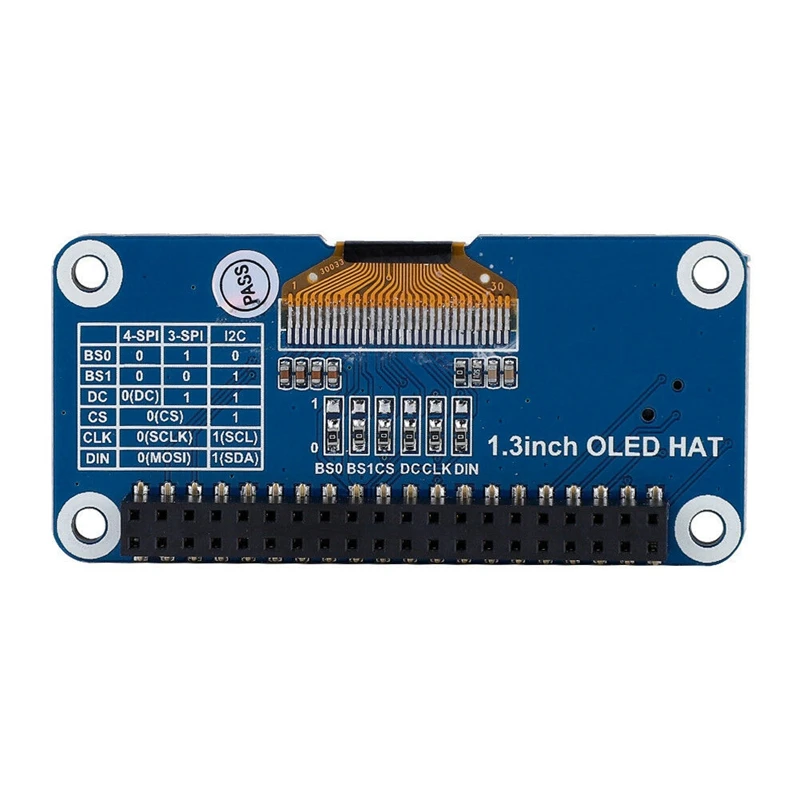 Waveshare 1,3 дюймов oled-дисплей шляпа для Raspberry Pi 128X64 пикселей со встроенным контроллером SPI/iec интерфейс