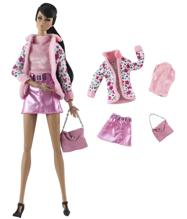 Комплект одежды, длинное пальто, шикарное платье с пайетками, комбинезон, летняя зимняя одежда, костюм для 1/6 BJD Xinyi Barbie FR ST Doll - Цвет: 9