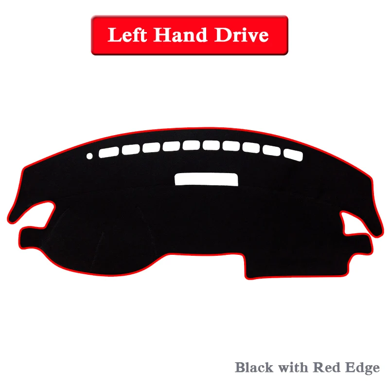 Black Red LHD Автомобильный Стайлинг приборной панели Избегайте Light Pad Инструмент крышка платформы коврик Роза для Suzuki Swift ZA11S ZC71S 2004-2012 LHD& RHD коврик - Название цвета: Black Red LHD
