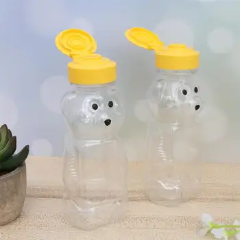 

12pcs Squeeze Condiment Bottles Plastic Honey Sauce Mustard Jam Dispenser Bottle 240ML Honey Bottle Dispenser Honey Container