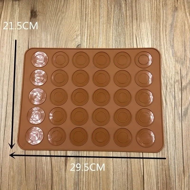 1pcs 30-Cavity Baking Mat Silicone Macaron Macaroon Pastry Oven Baking Mould Sheet Mat DIY Mold Baking Mat Kitchen Baking Tool