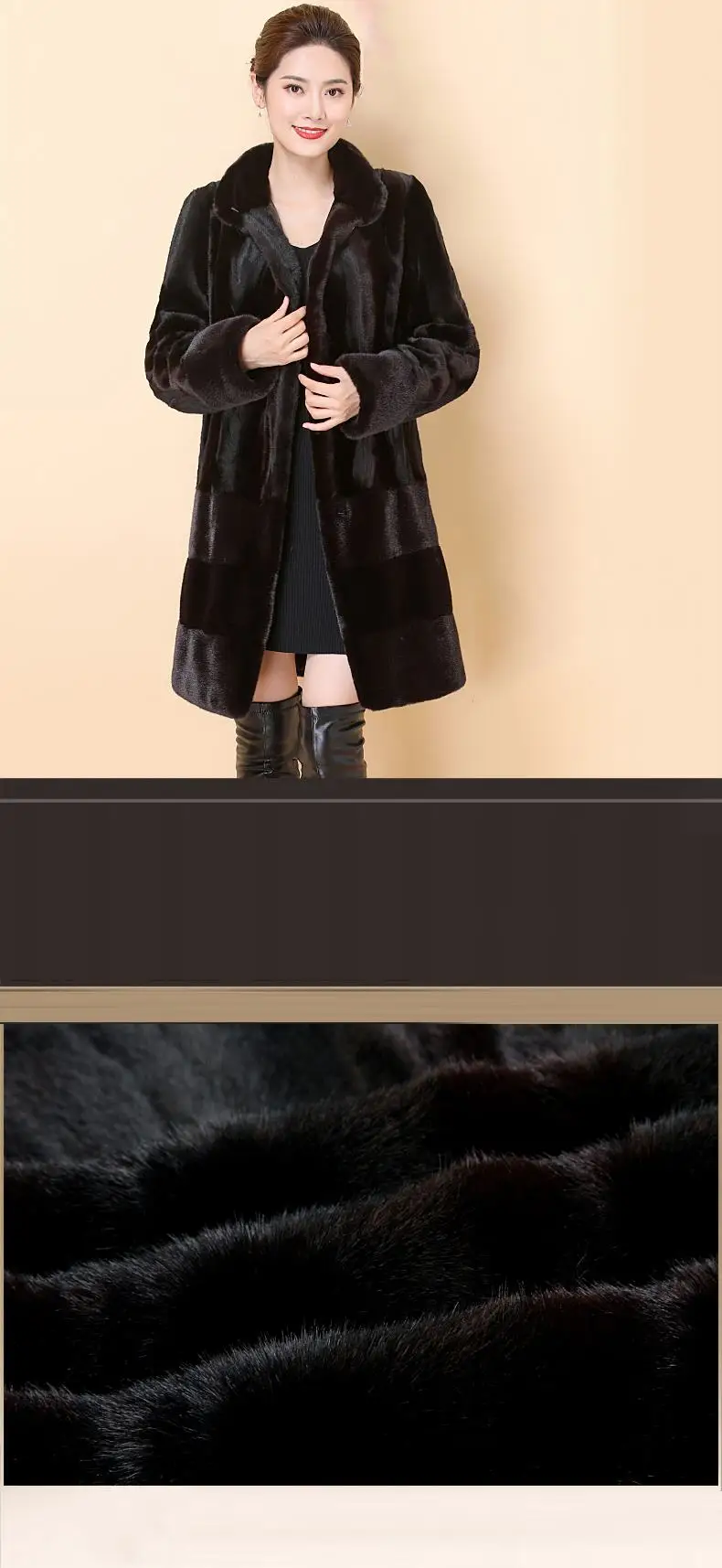 Женское зимнее пальто из натурального меха норки, длинное пальто из натурального меха норки и куртка, женская теплая мягкая винтажная одежда размера плюс 6XL T92