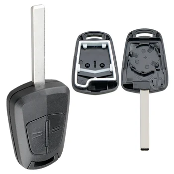 

2 Black Buttons Plastic Car Remote Key Shell Case with Blade Fit for Opel Vauxhall Astra H Corsa D Zafira B