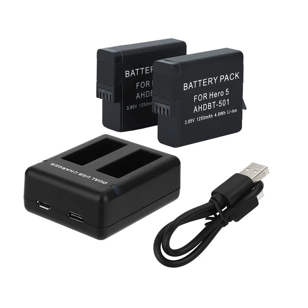 2/3 шт. применимо к Gopro Ahdbt-501 Батарея 501 QI Беспроводная зарядка Usb Зарядное устройство защита от избыточного заряда благодаря Зарядное устройство