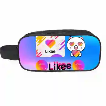 

3D Print LIKEE Cosmetic Bag Likee Video App Pencil Case for Girls School Stationery Bag Storage Pouch Russia Stype Makeup Bag