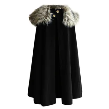 

cosplay cloak men Fashion Wool Cape Coat Vintage Coat d91024