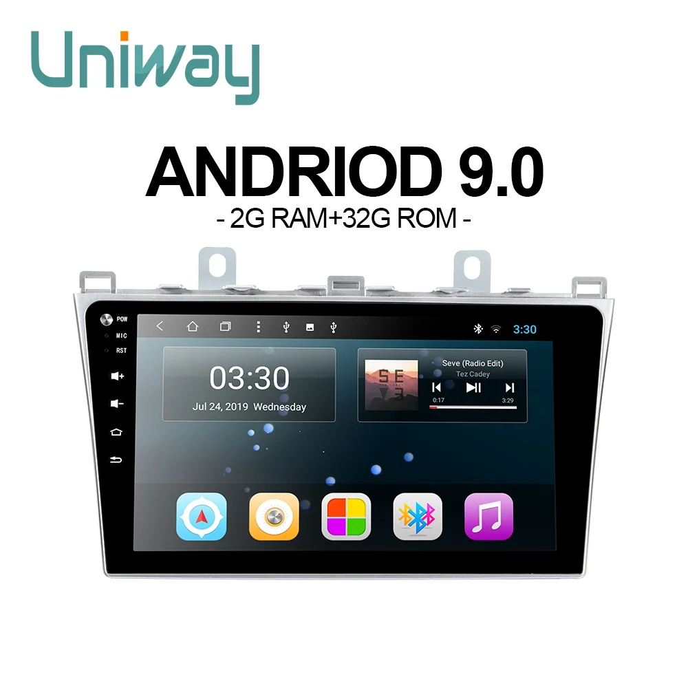 Top Uniway LXM61090  android 9.0 car dvd for  MAZDA 6 car radio gps navigation 0