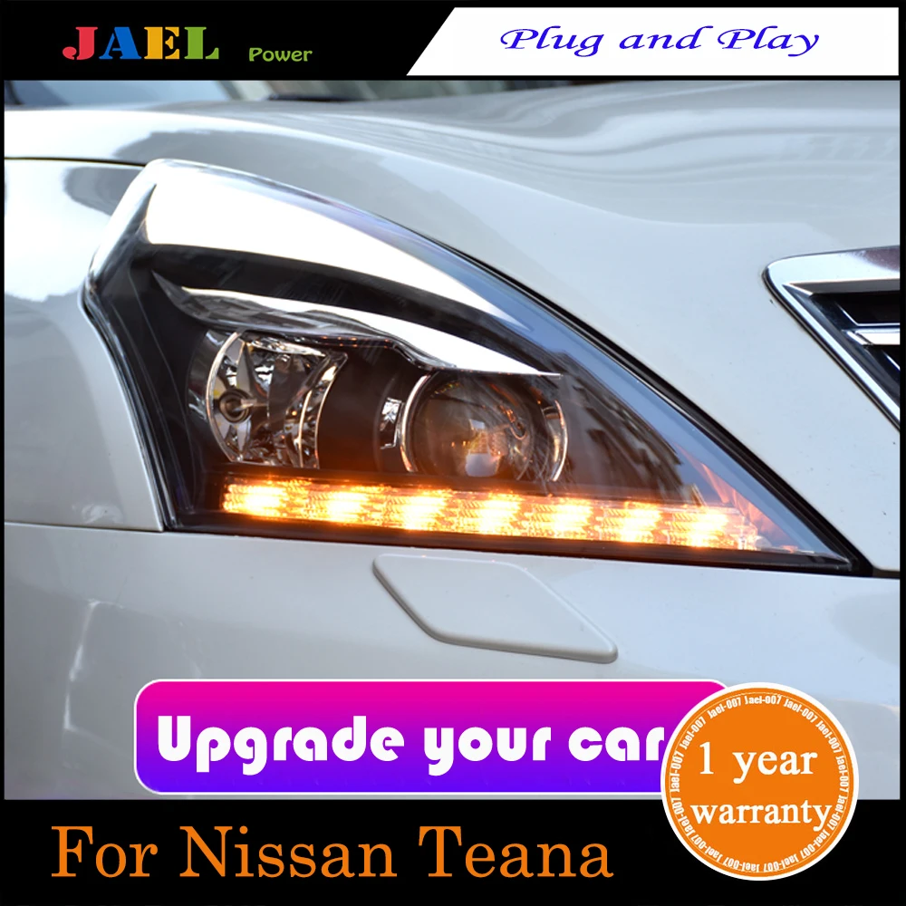 Светодиодный фонарь для Nissan Teana 2009-2012Year светодиодные фары DRL ходовые огни Биксеноновые противотуманные фары